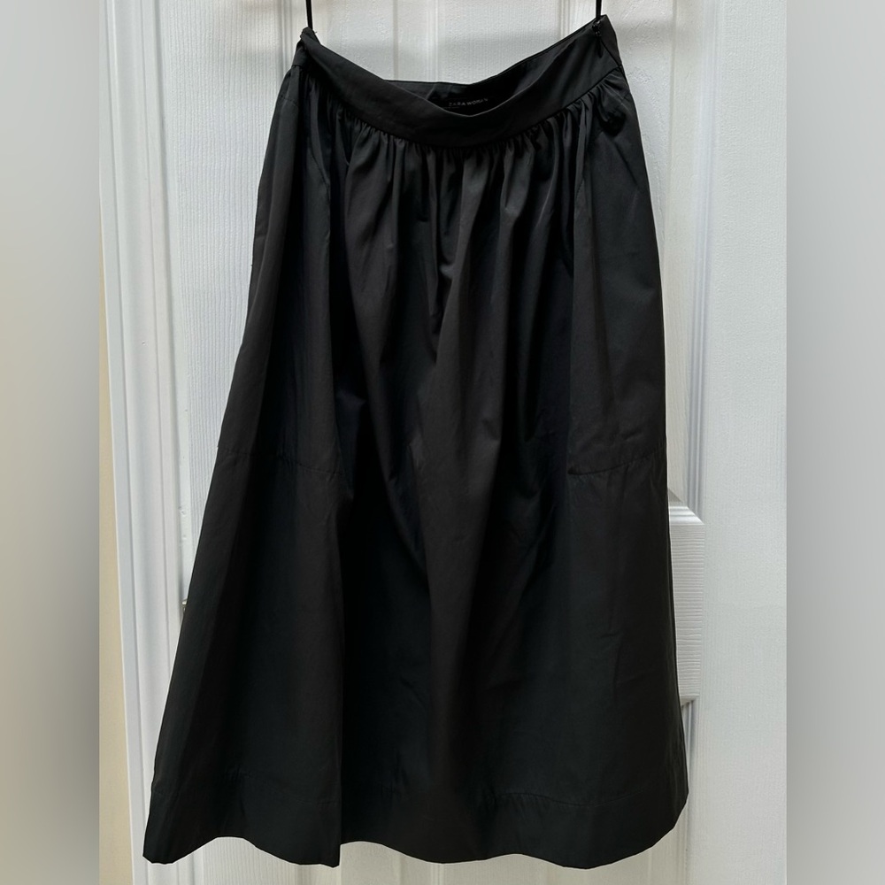 Zara Black A-Line Skirt